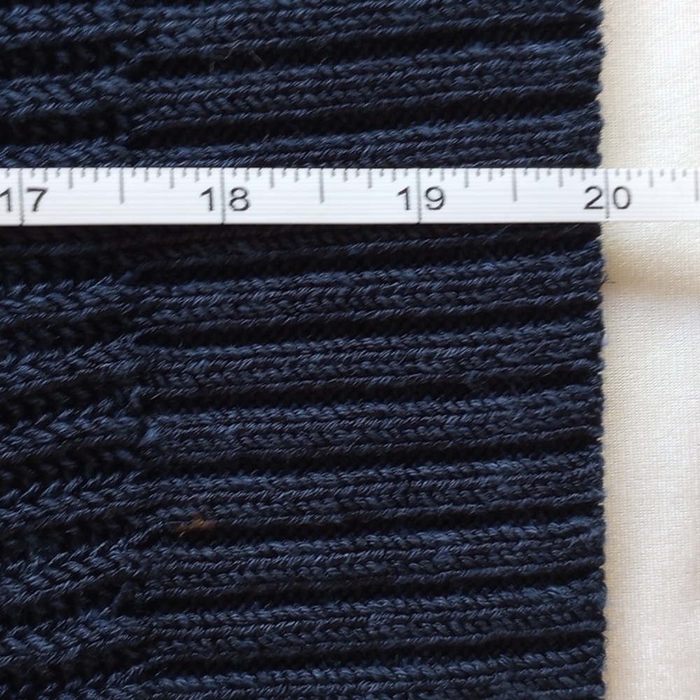 LRL Linen Viscose Rib Knit Crew Neck Long Sleeve Sweater MP Navy - Picture 11 of 11